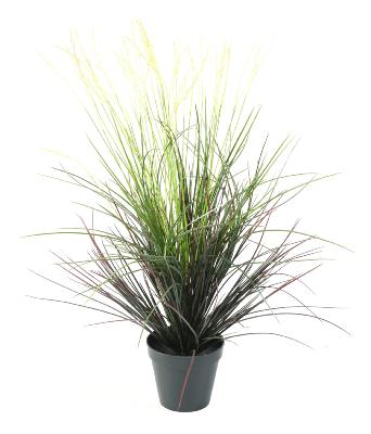 Plante artificielle Graminée touffe UV en pot - intérieur extérieur - H.80cm