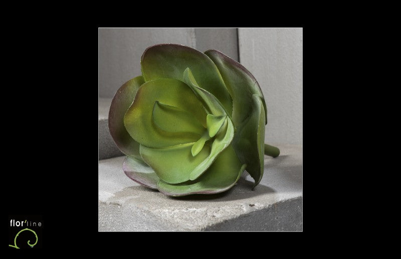 Plante artificielle kalanchoe en piquet - décoration intérieure - H.26 cm gris S4
