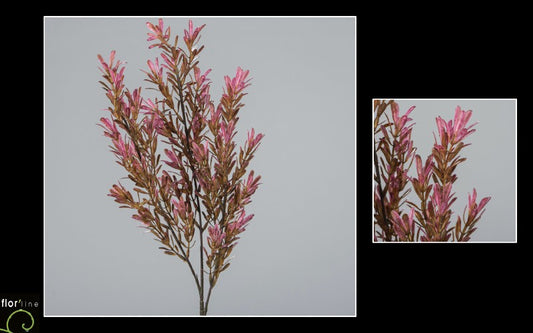 Feuillage artificiel branche de romarin  décoration d'intérieur - H.70 cm bordeaux/rose - Q3