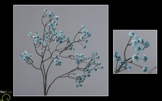 Branche de Gypsophile artificielle vintage bleu - H.60 cm – Charme rétro et légèreté florale - S3
