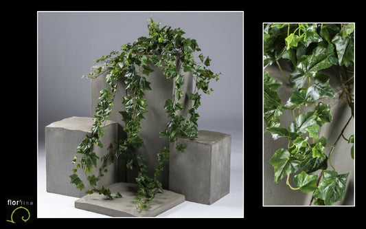 Feuillage artificiel chute d'hedera 370 feuilles- décoration d'intérieur - H.180cm vert - P4