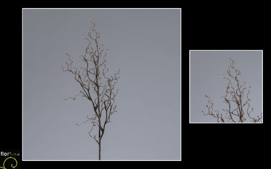 Branche de saule tortueux artificielle - création de bouquet - H.75 cm marron - P4
