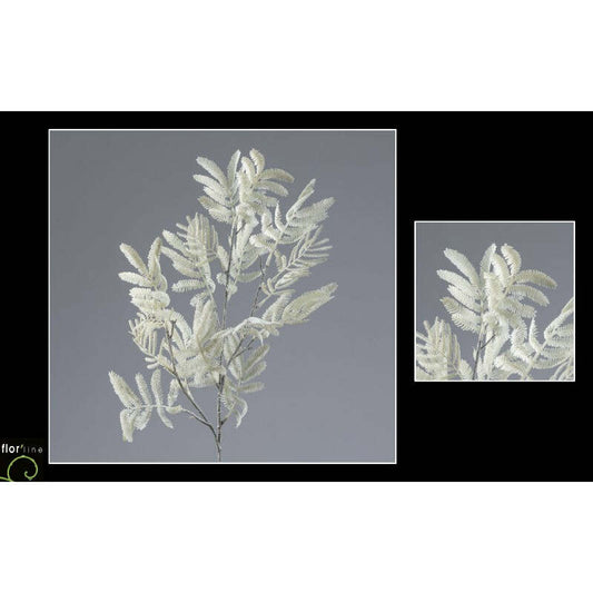 Branche artificielle de Mimosa - Collection Pastel creme hauteur 70 cm - NO1