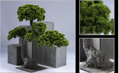 Arbre japonais artificiel Pin nuage anti-UV - intérieur extérieur - H.135cm