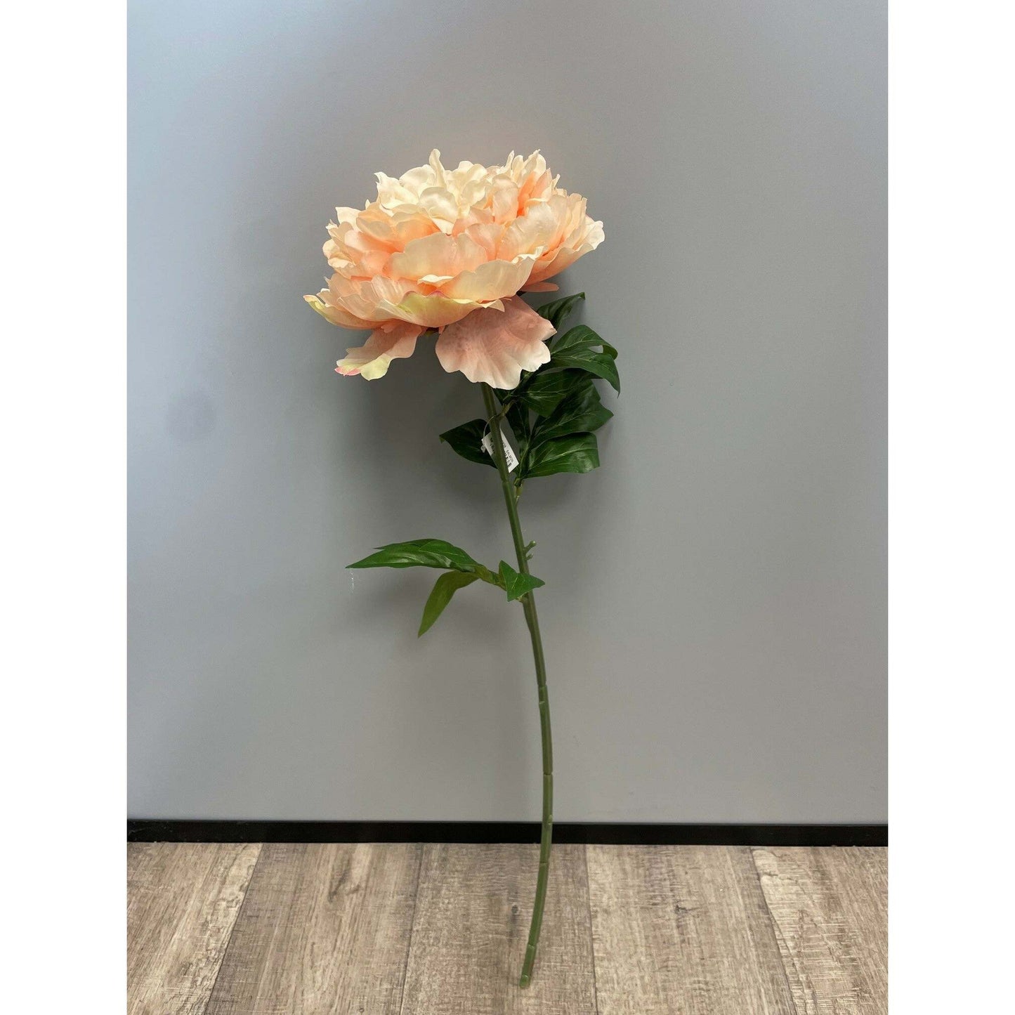 Fleur artificielle Pivoine géante - décoration d'intérieur - H. 80cm - saumon - R4
