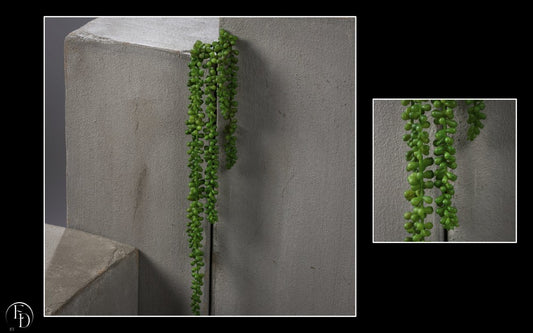 Chute de senecio- décoration d'intérieur - H. 69 cm vert clair R4