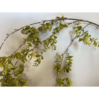 Branche artificielle de buis retombant- décoration d'intérieur - H.155 cm - Vert -S2