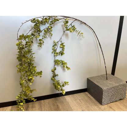 Branche artificielle de buis retombant- décoration d'intérieur - H.155 cm - Vert -S2