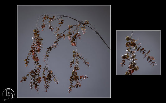 Branche artificielle de buis retombant- décoration d'intérieur - H.155 cm - Brun - R1