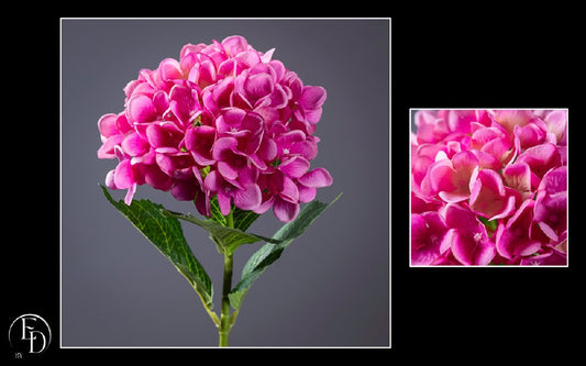 Hortensia artificiel fuchsia 66 cm – Une touche de couleur éclatante - Q4