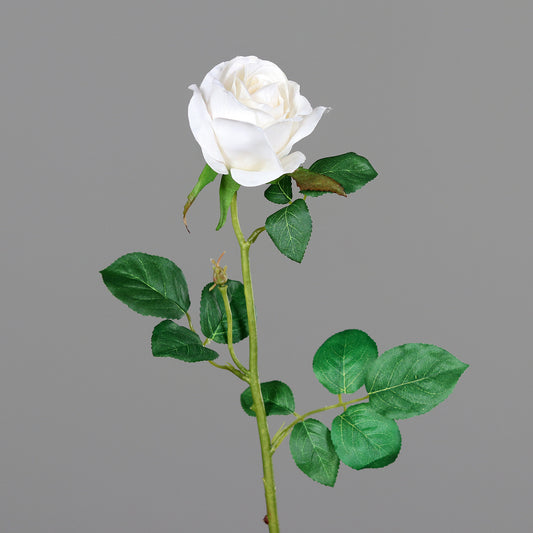 Fleur artificielle - Rose - composition florale - H.66 cm crème