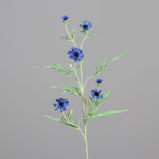 Fleur artificielle bleuet 6 fleurs - composition bouquet - H.91cm bleu