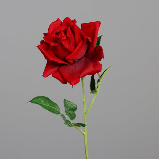 Fleur artificielle - Rose - composition florale - H.55cm rouge
