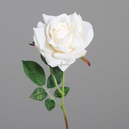 Fleur artificielle - Rose - composition florale - H.55cm crème