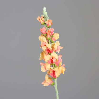 Fleur artificielle Muflier "gueule de loup"- composition bouquet - H.81 cm - Orange/rouge - MAG