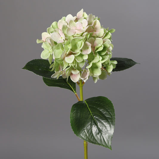 Fleur artificielle Hortensia - création bouquet composition - H.67cm vert