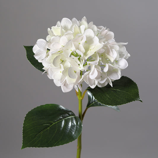 Fleur artificielle Hortensia - création bouquet composition - H.67cm blanc