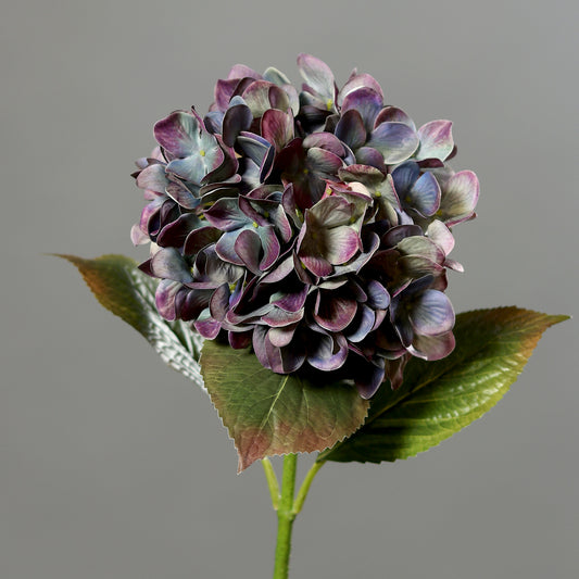 Fleur artificielle Hortensia - création bouquet composition - H.67cm lavande-bleu