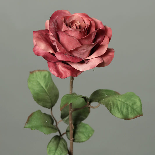 Fleur artificielle - Rose - composition florale - H.62cm rose foncé