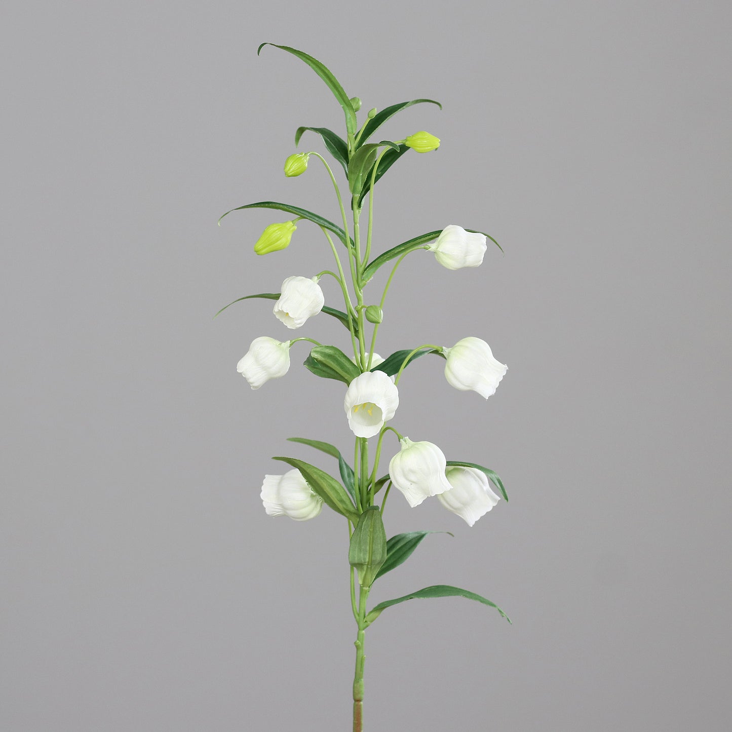 Fleur artificielle Lampion blanche - Composition bouquet - H.73cm - 9 clochettes-  MAG