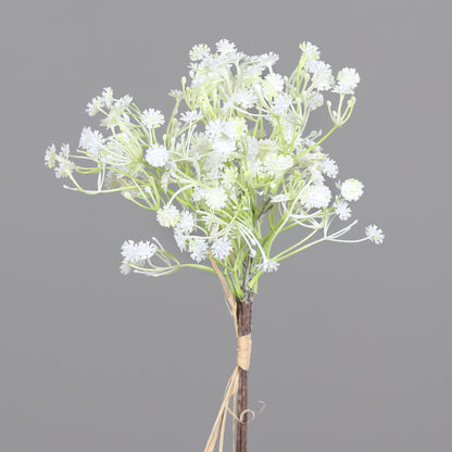 Fleur artificielle Gypsophile en botte de 3 branches - composition bouquet - H.38cm blanc