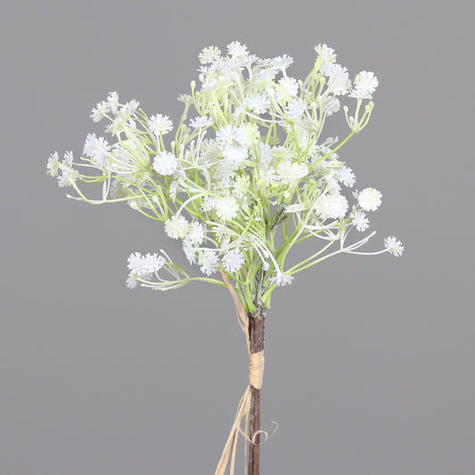 Fleur artificielle Gypsophile en botte de 3 branches - composition bouquet - H.38cm blanc