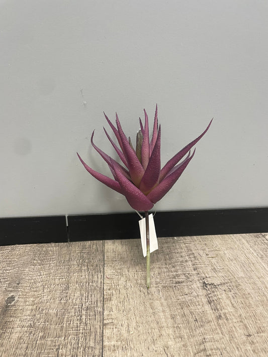 Plante artificielle Aloe en piquet - décoration intérieure - H.18cm - violet - S4
