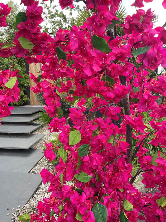 1/2 Arche de Bougainvillier artificiel « Lilas des Indes » – 300 cm – Fuchsia / Pourpre