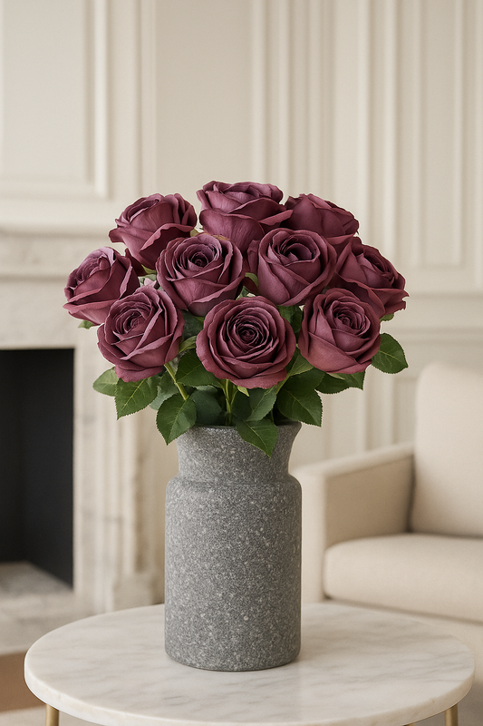 Fleur artificielle rose - composition florale - H.70cm - Lila