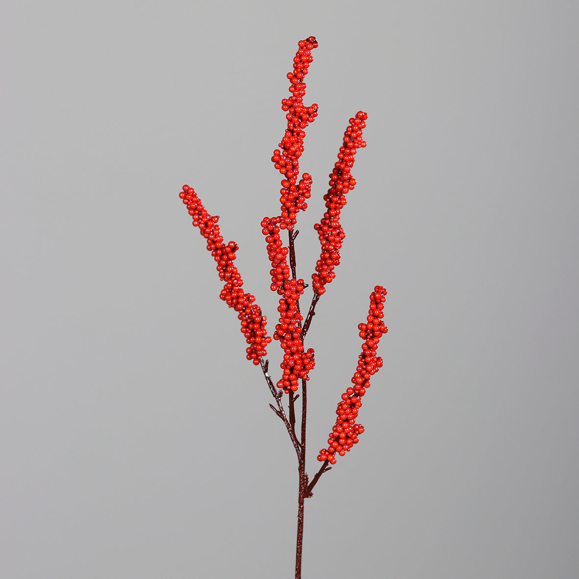 Branche artificielle d'Ilex baies rouges - composition florale - H.70cm - R1
