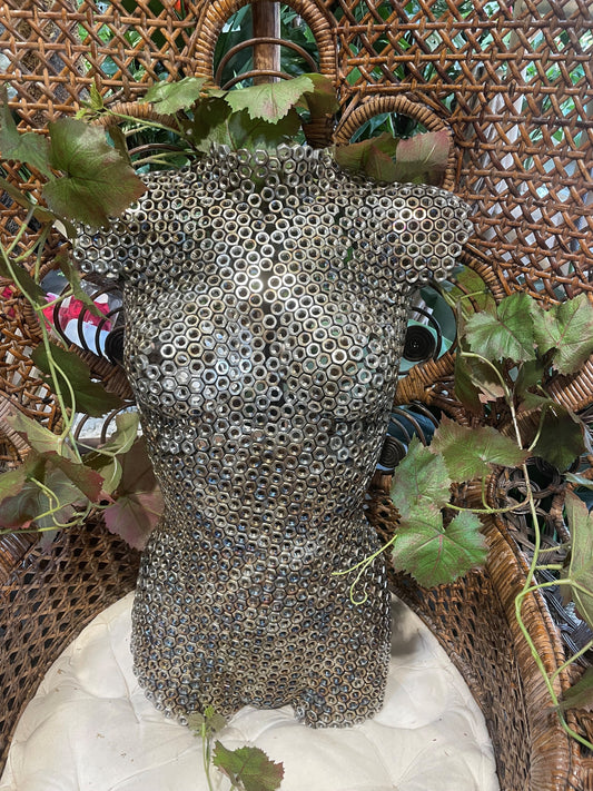 Buste de femme en métal – Sculpture contemporaine H. 62 cm