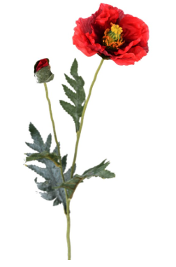 Pavot artificielle rouge - 72 cm - SHOW