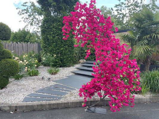 1/2 Arche de Bougainvillier artificiel « Lilas des Indes » – 300 cm – Fuchsia / Pourpre