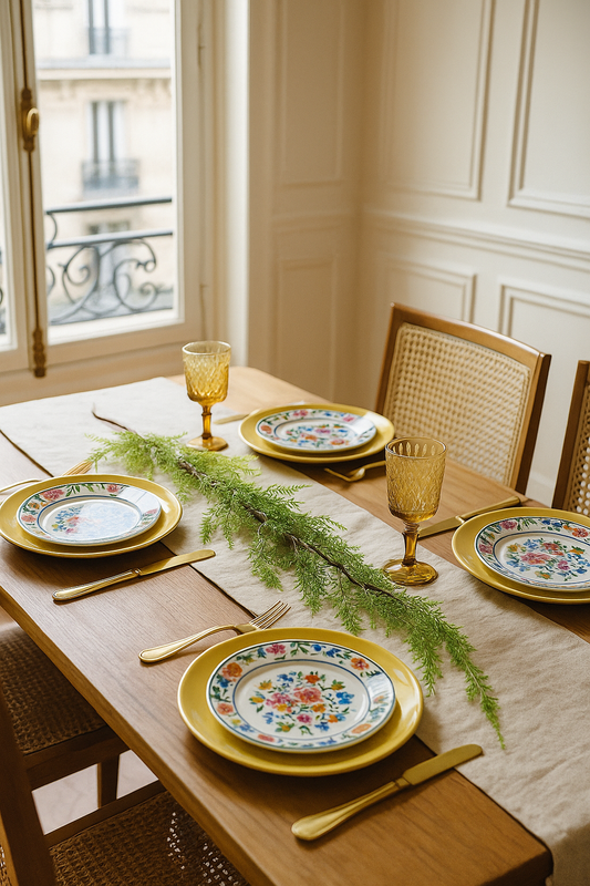 Feuillage artificiel branche de Fougère - décoration d'intérieur - chemin de table- H.107 cm