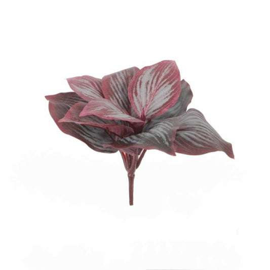 Plante artificielle Hosta mini en piquet - plante d'intérieur - H.26cm - pourpre