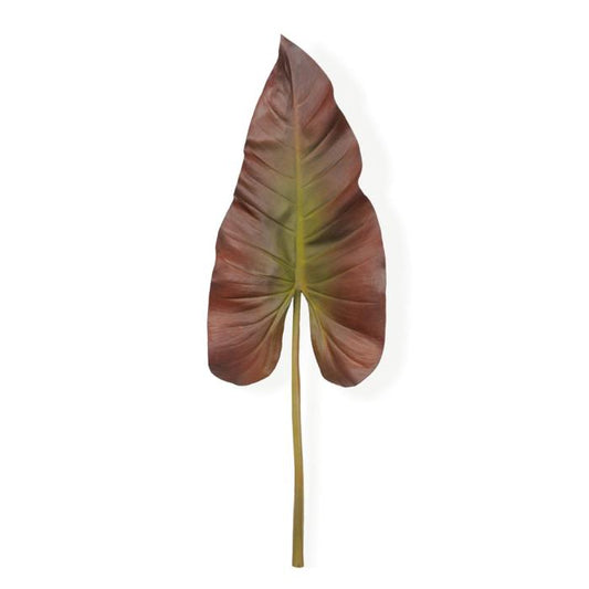 Feuille artificielle de Caladium géante - décoration d'intérieur - H.70cm marron