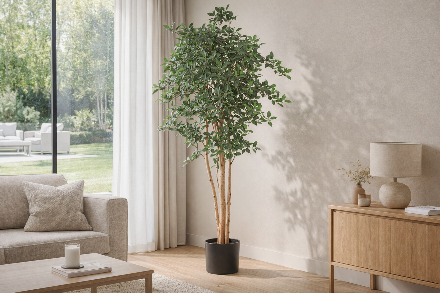 Arbre artificiel Ficus Black Olive - plante artificielle d'intérieur - H.178cm