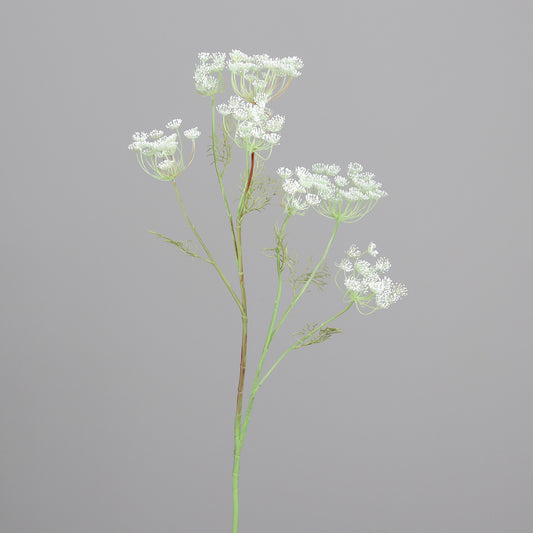 Fleur artificielle d'Aneth 7 têtes géante fleurie -  107 cm - couleur crème