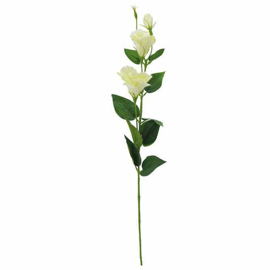 Fleur artificielle Lisianthus - composition florale - 2 fleurs et 2 boutons - H.83 cm - Blanc Q3