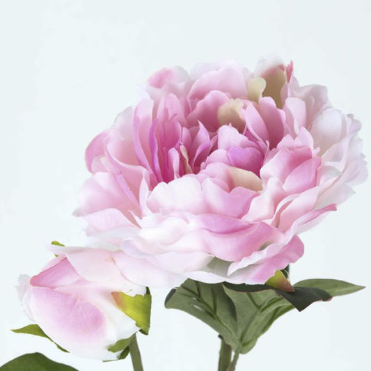 Fleur artificielle Pivoine Rose Crème - composition florale - H.76cm