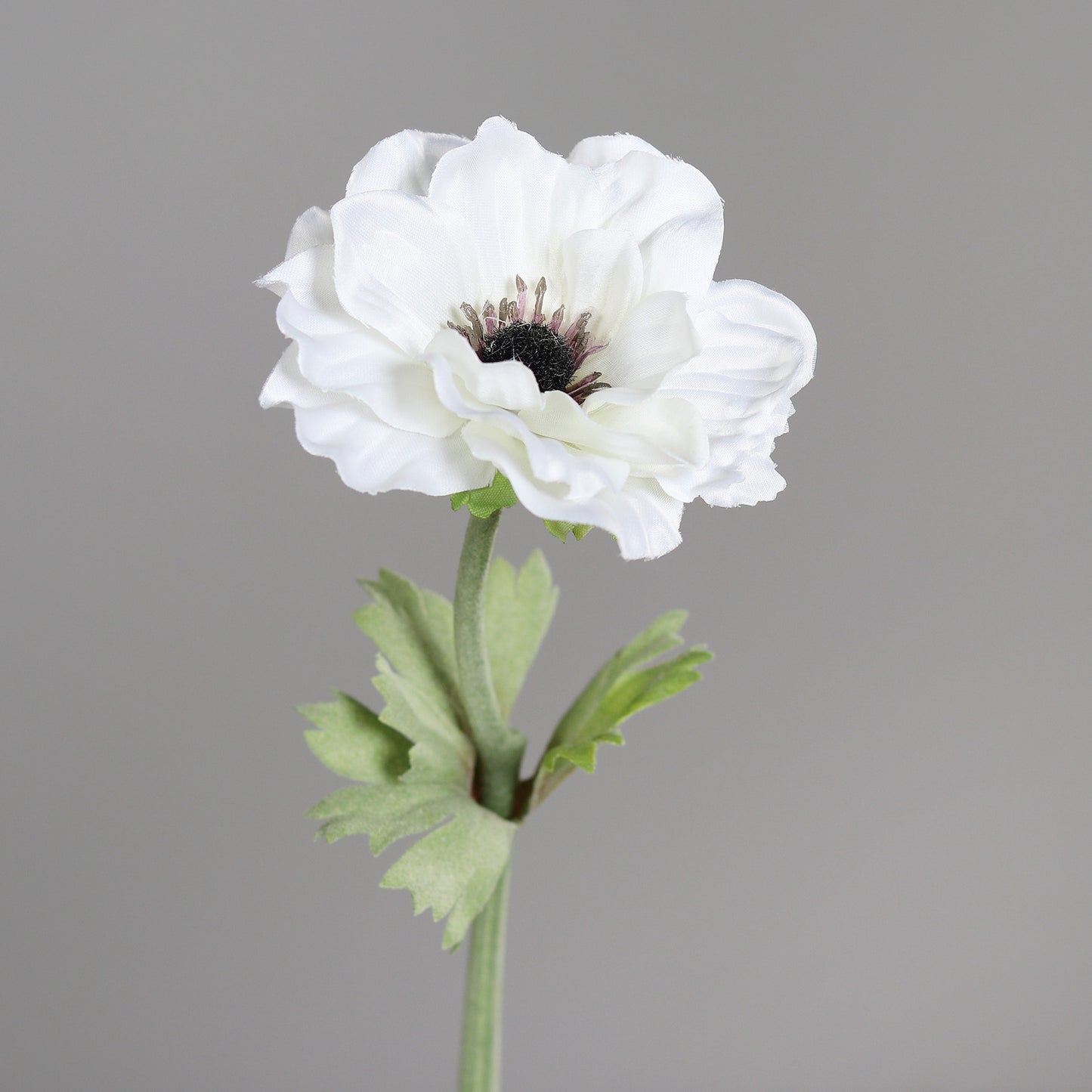 Anémone artificielle 1 fleur - création de bouquet - H.35cm blanc
