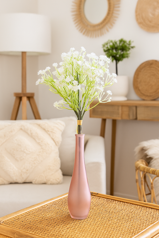 Fleur artificielle Gypsophile en botte de 3 branches - composition bouquet - H.38cm blanc