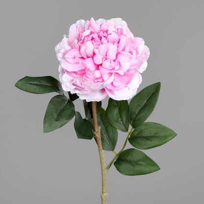 Fleur artificielle Pivoine Rose clair - composition florale - H.63 cm