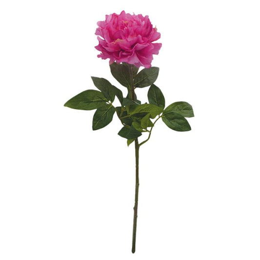 Fleur artificielle Pivoine fuchsia - composition florale - H.71cm