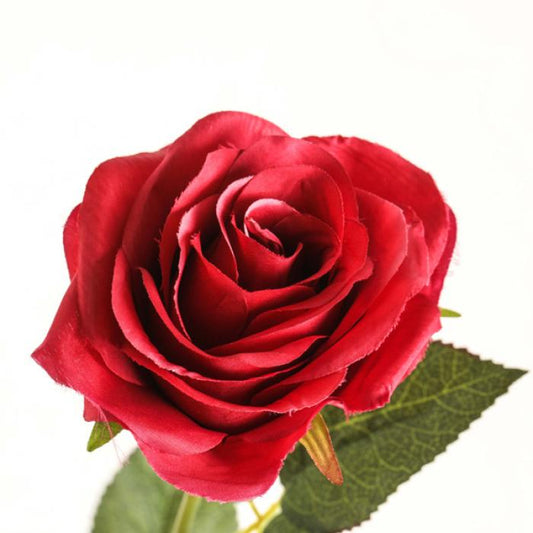 Fleur artificielle rose ouverte - composition florale - H.61cm - fuchsia