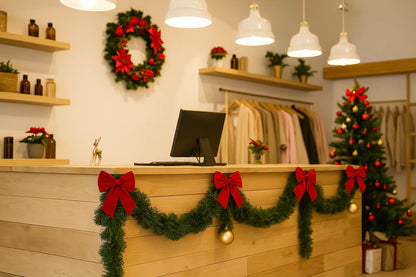 Guirlande artificielle de noël Sapin Canadien - intérieur extérieur - H.270cm vert