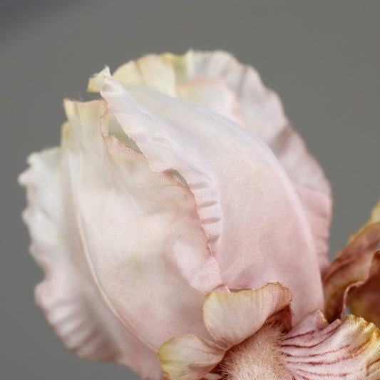 Fleur artificielle Iris artificiel mauve nuancé - composition bouquet - H.80 cm - 1 fleur et 1 bouton - MAG