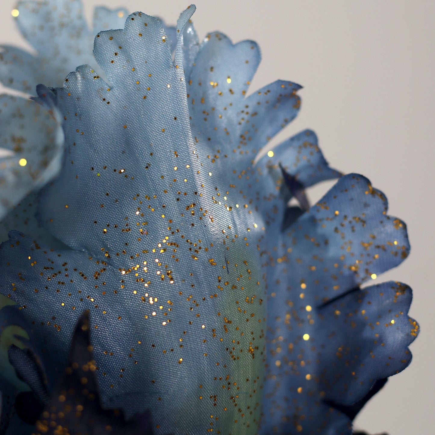Fleur artificielle Iris artificiel bleu pailleté or – 90 cm - NOEL