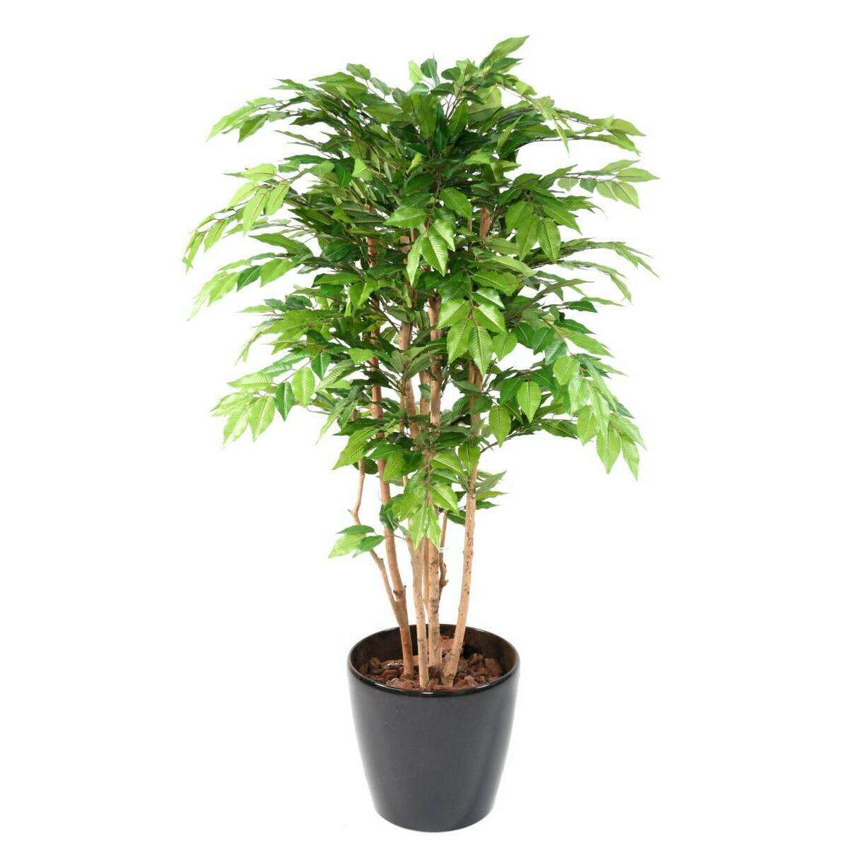 Arbre artificiel Charme 5 troncs - plante d'intérieur - H.150cm vert