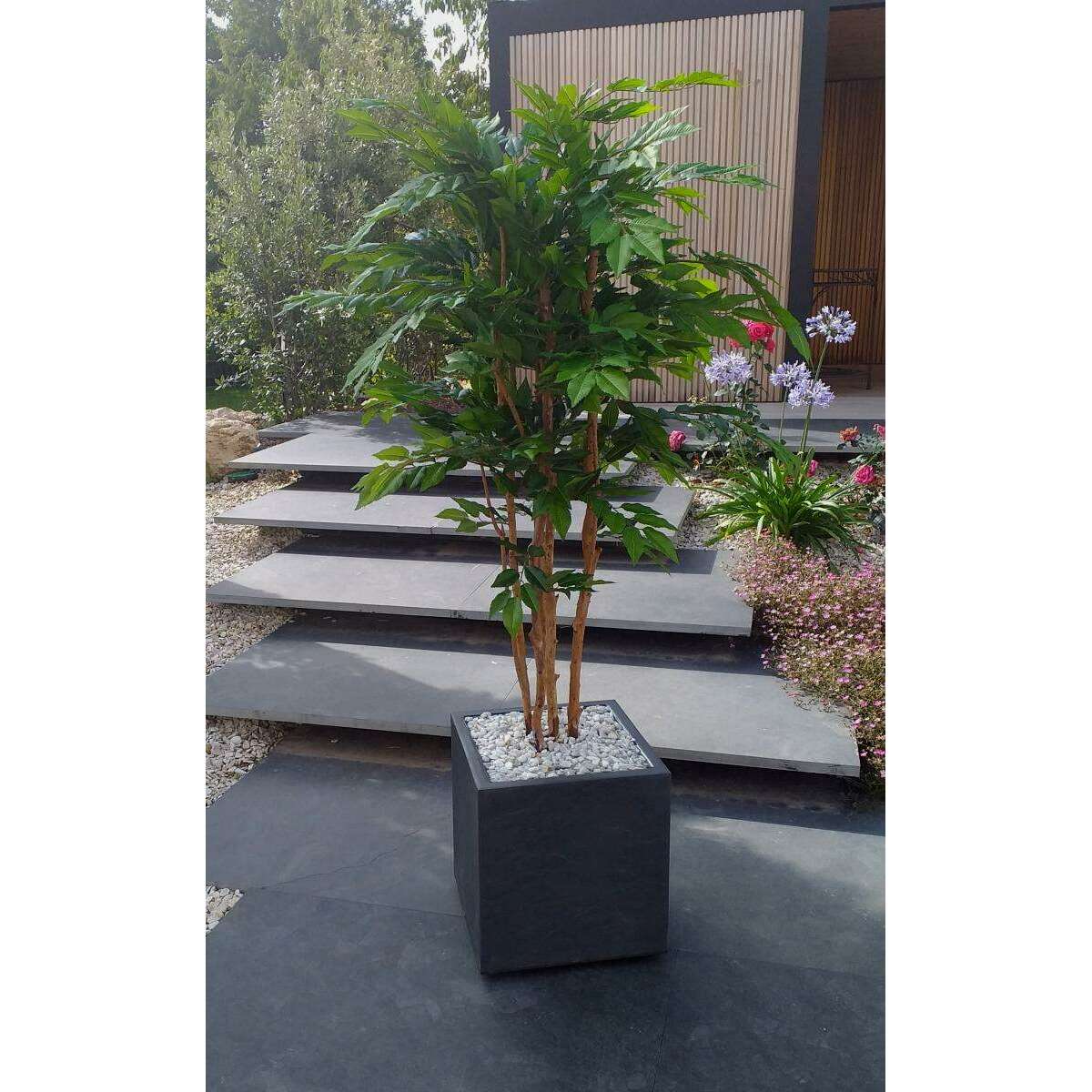 Arbre artificiel Charme 5 troncs - plante d'intérieur - H.150cm vert